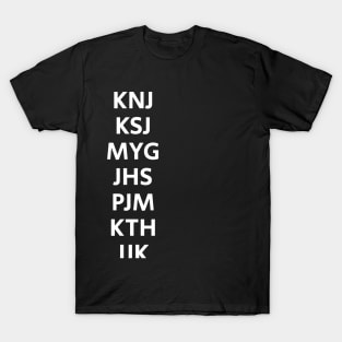 Bang tan name chant KPOP black T-Shirt